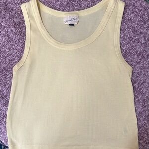 Universal Thread Cream Fitted Sleeveless Tank Top